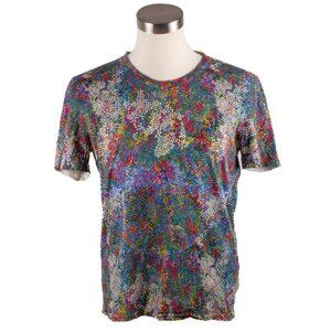 MAISON MARGIELA multicolor cotton microdot print short sleeve t-shirt